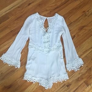 Raga White Eyelet Romper
